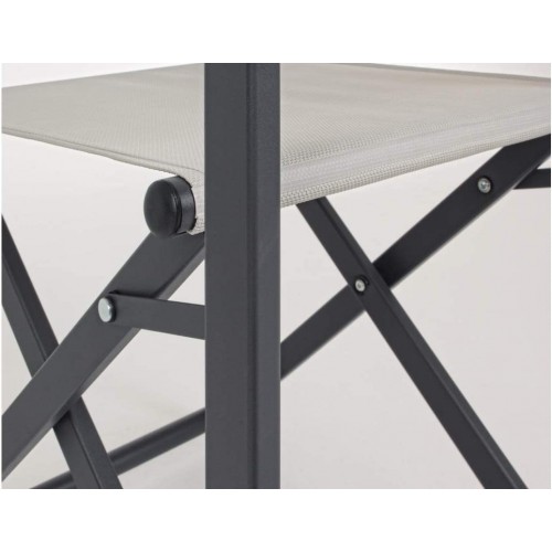 Sedie da giardino Bizzotto sedia regista taylor grigio scuro/bone 662473