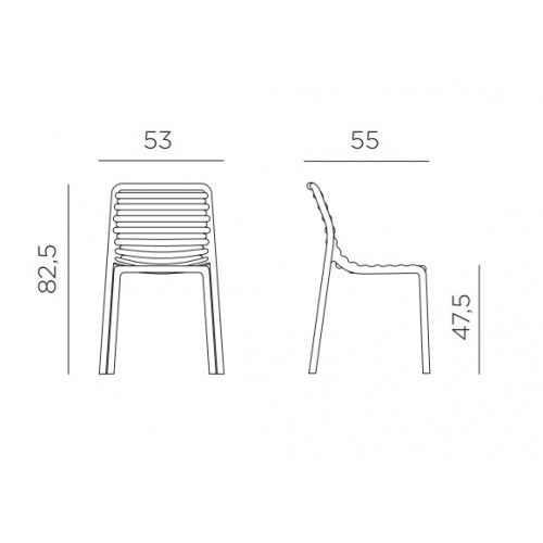 Sedie da esterno Sedia Doga bistrot verde