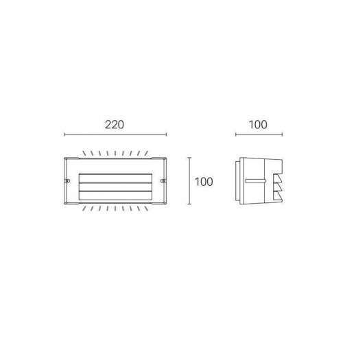 Applique Applique color grafite 10w LED kobe