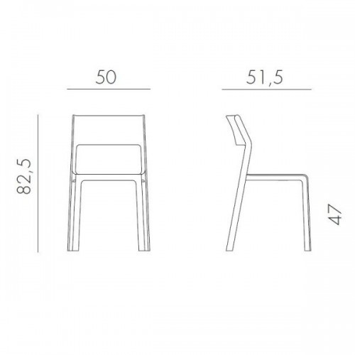 Sedie da esterno Sedia Trill Bistrot Bianca