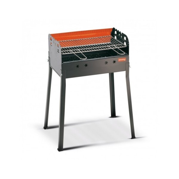 Barbecue a carbone Barbecue Ledro con carrello antracite nero