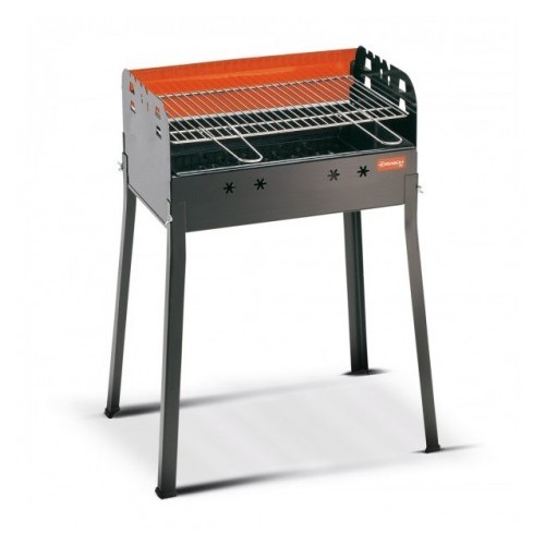 Barbecue a carbone Barbecue Ledro con carrello antracite nero