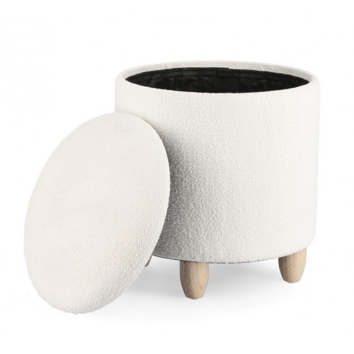 Complementi d'arredo Sgabello Contenitore Zena Bianco