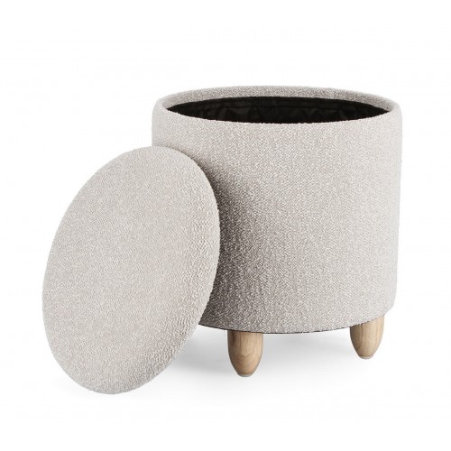 Complementi d'arredo Sgabello Contenitore Zena Grigio Chiaro