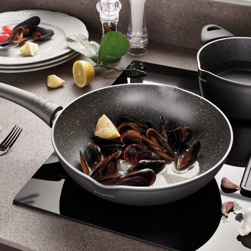 Padelle Padella Fonda 32 Cm Alluminio Grigio