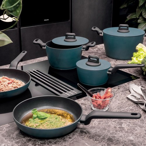 Padelle Padella Alta 28 Cm Alluminio Blu