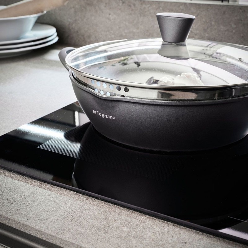 Padelle Padella Wok 28 Cm Alluminio Grigio Padelle Padella Wok 28 Cm Alluminio Grigio