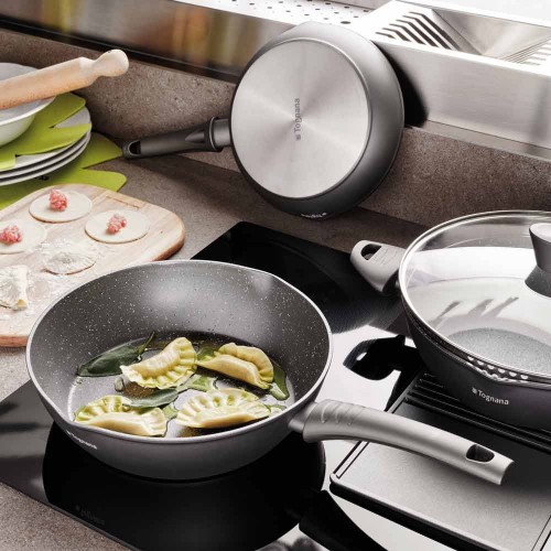 Padelle Padella Fonda 20 Cm Alluminio Grigio