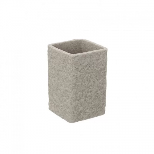 Portaspazzolini Portaspazzolino Resina Beige Linea Sabbia