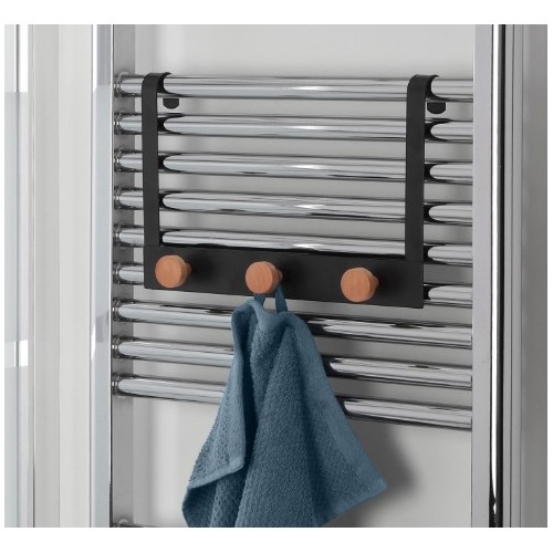 Appendiabiti Gancio triplo nero linea haiti