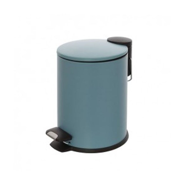 Pattumiere Pattumiera Tonda 3l Blu pastello Cover Slim