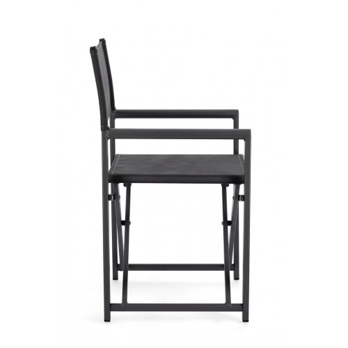 Sedie da giardino Sedia Regista Taylor Grigio Scuro/antracite