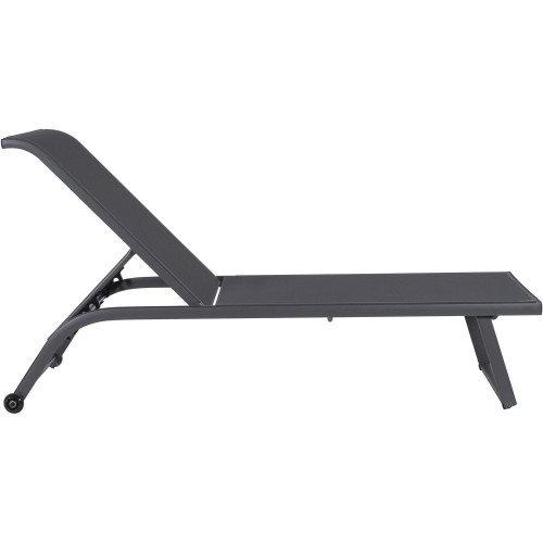 Lettini da esterno Lettino c-ruote taylor grigio scuro/antracite Bizzotto