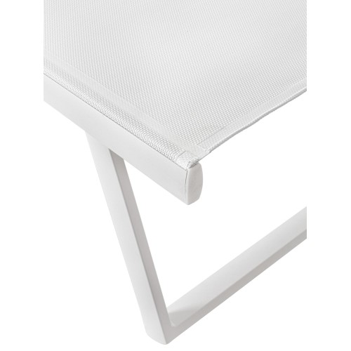 Lettini da giardino Lettino con ruote taylor bianco in alluminio Bizzotto 182x70x34h cm