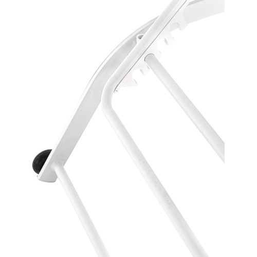 Lettini da giardino Lettino con ruote taylor bianco in alluminio Bizzotto 182x70x34h cm