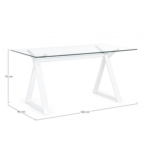 Arredo ufficio Scrivania job bianco 150x90 cm Bizzotto