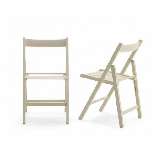Sedie Sedia in Legno Pieghevole Bianca M0009-08 45cm