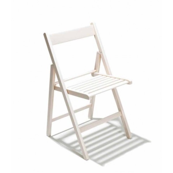 Sedie Sedia in Legno Pieghevole Bianca M0009-08 45cm