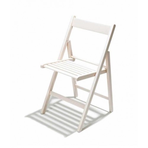 Sedie Sedia in Legno Pieghevole Bianca M0009-08 45cm