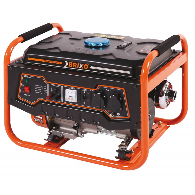 Elettroutensili Gruppo Elettrogeno Brixo Power Light 2200w Monofase Motore Benzina 5,5hp 163cc Elettroutensili Gruppo Elettrogeno Brixo Power Light 2200w Monofase Motore Benzina 5,5hp 163cc