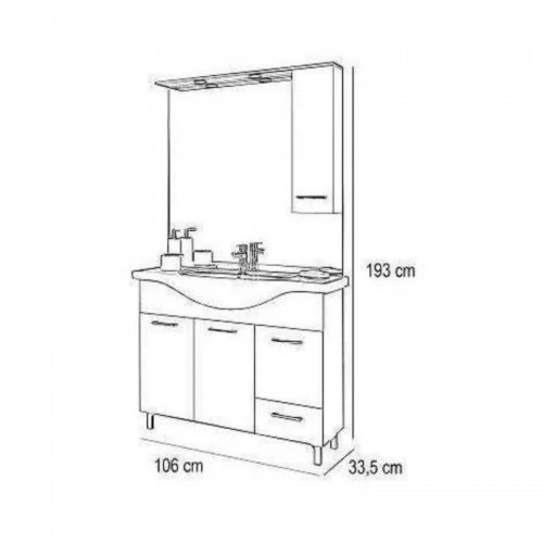 Mobili bagno Mobile bagno con specchio Bolsena 85