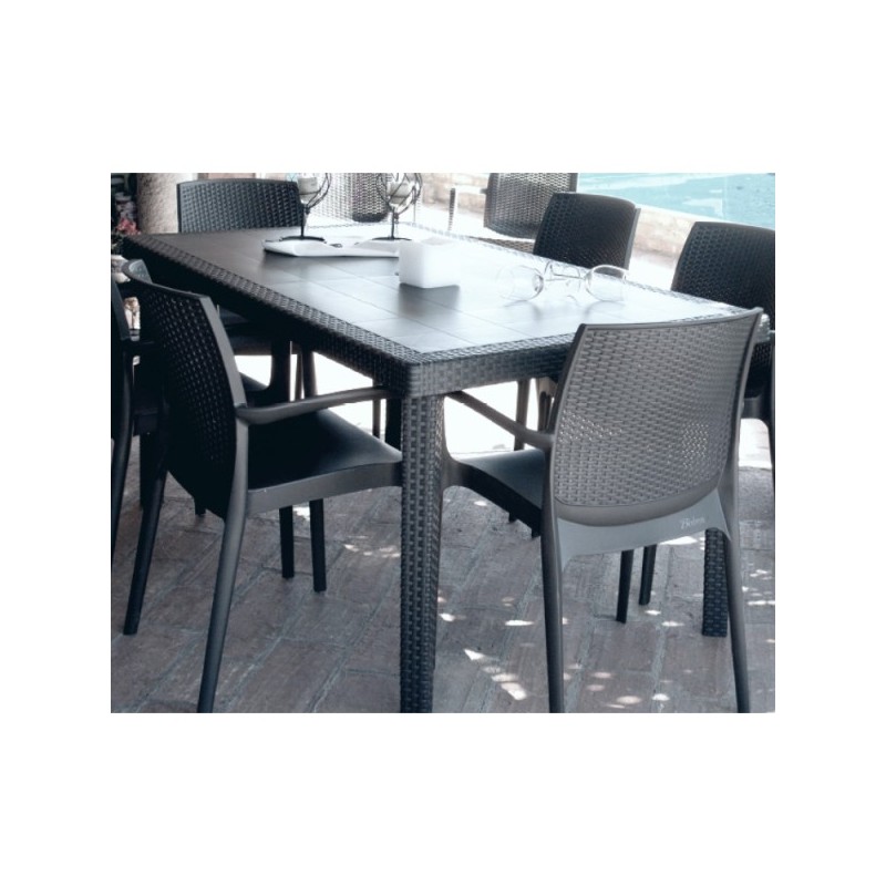 Tavoli da esterno Tavolo Boheme 150x90cm antracite Tavoli da esterno Tavolo Boheme 150x90cm antracite