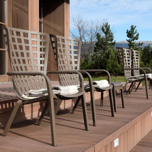 Sedie da esterno Poltrona Folio Tortora Nardi  72 x 113 x 92.5 cm