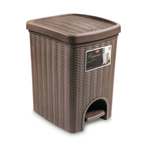 Pattumiere Pattumiera elegance coperchio a pedale 20 lt tortora Stefanplast