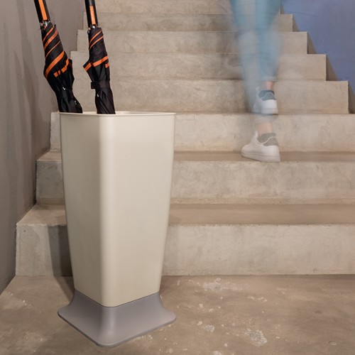 Complementi d'arredo Portaombrelli Zeus Bianco e Tortora h55x25x25 cm stefanplast