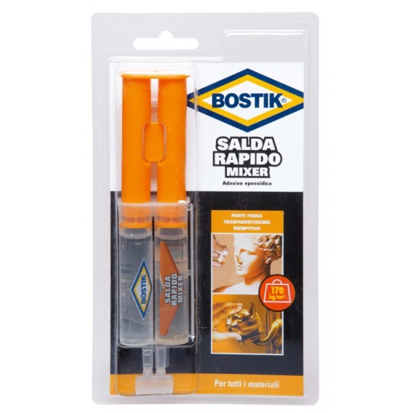 Colle Bostik saldarapido mixer colla epossidica bicomponente 24 ml d2365