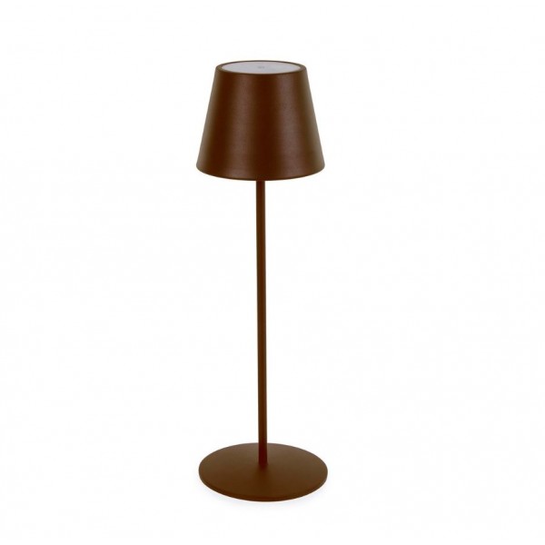 Illuminazione lampada da tavolo led etna marrone h38 cm Bizzotto