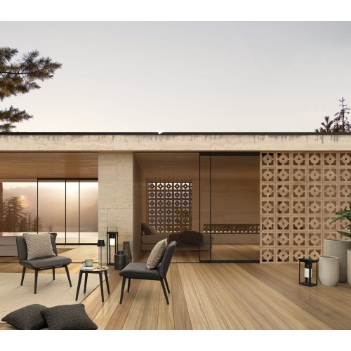 Illuminazione Lampada solar led in acciaio nero con manico 20x20x75h cm batteria ricaricabile