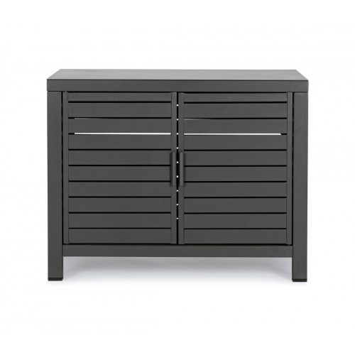Armadi da esterno Mobile Outdoor 2 ante in alluminio Antracite 90x55x70h cm Atlantic