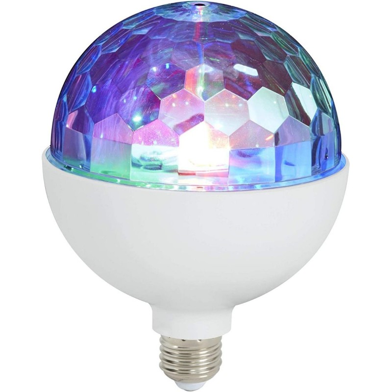 Luci natalizie Briloner - lampadina disco light multicolor girevole led e27 3w rgb  12d