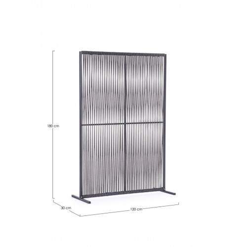 Accessori per esterni Paravento paxson 120x180cm intreccio in corda olefin antracite