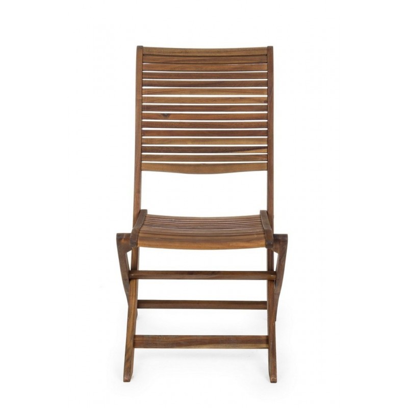 Sedie da esterno Sedia noemi pieghevole in legno di acacia 55,5l x 93h cm