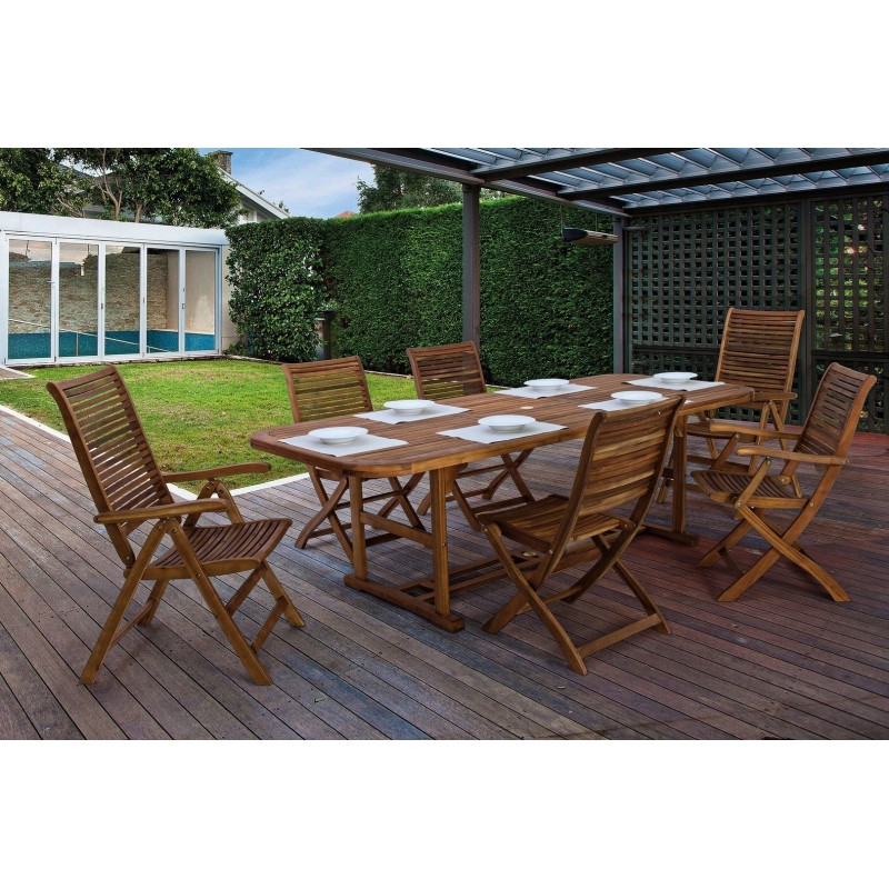 Sedie da esterno Sedia noemi pieghevole con braccioli in legno di acacia 55l x 94h cm Sedie da esterno Sedia noemi pieghevole con braccioli in legno di acacia 55l x 94h cm