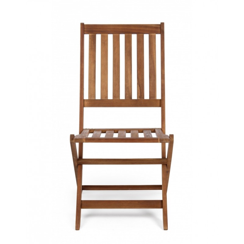 Sedie da esterno Sedia mali pieghevole in legno di acacia 47,5l x 92h cm Sedie da esterno Sedia mali pieghevole in legno di acacia 47,5l x 92h cm