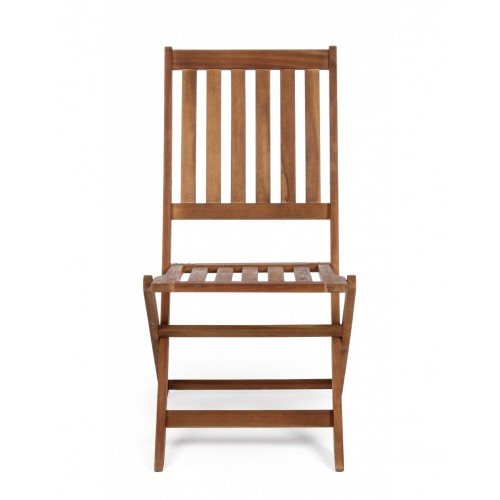 Sedie da esterno Sedia mali pieghevole in legno di acacia 47,5l x 92h cm
