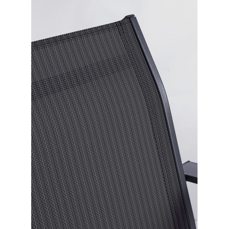 Divani da esterno Set salotto 4 pz struttura in acciaio antracite seduta in textilene tavolo con vetro temperato arent