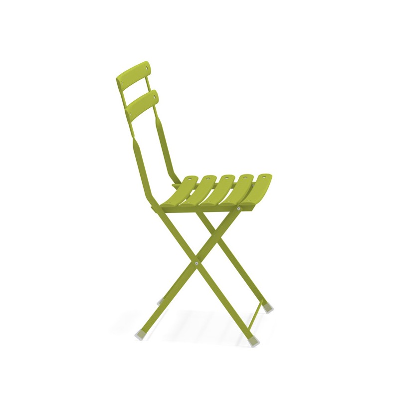 Sedie da esterno Sedia pieghevole in acciaio 42.5x43x81cm Verde Arc en ciel Sedie da esterno Sedia pieghevole in acciaio 42.5x43x81cm Verde Arc en ciel