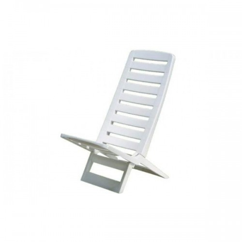 Sdraio Spiaggina bianca in polipropilene 61x38x74 cm Bounty