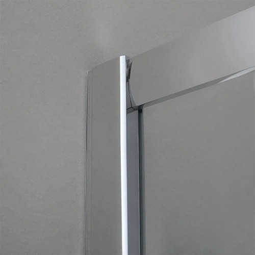 Arredo bagno Box doccia 70x90x185h cm angolare profili in alluminio ante in vetro temperato trasparente giada