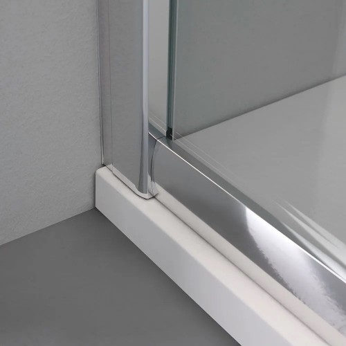 Arredo bagno Box doccia 70x90x185h cm angolare profili in alluminio ante in vetro temperato trasparente giada