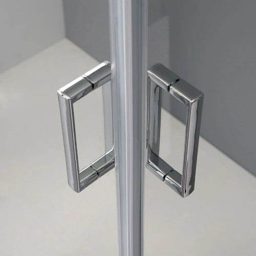 Arredo bagno Box doccia 70x90x185h cm angolare profili in alluminio ante in vetro temperato trasparente giada