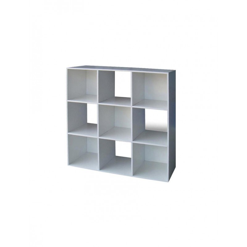 Complementi d'arredo libreria modello cubo 9 vani bianco 91x91 cm in melaminico
