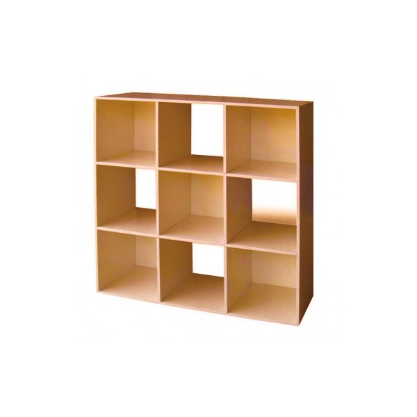 Complementi d'arredo libreria modello cubo 9 vani ciliegio 91x91 cm in melaminico