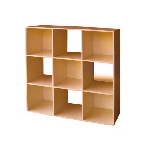 Complementi d'arredo libreria modello cubo 9 vani ciliegio 91x91 cm in melaminico
