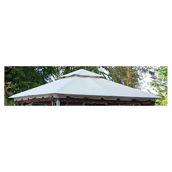 Copertura tela per esterni Top copertura per gazebo smeralda bianco in metallo 300x300 cm
