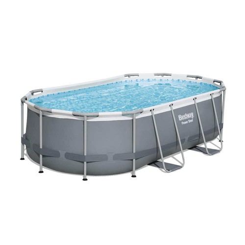 Piscine Piscina fuori terra 56620 Bestway Power Steel ovale 427x250x100cm